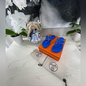 Hermes Blue Women's sandals 💯 authentic size 38